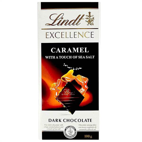 Lindt Excellence Caramel and Sea Salt Touch Chocolate Bar